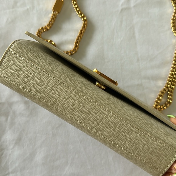 Grain De Poudre Medium Classic Monogram Monochrome Kate Satchel White - Picture 5 of 9